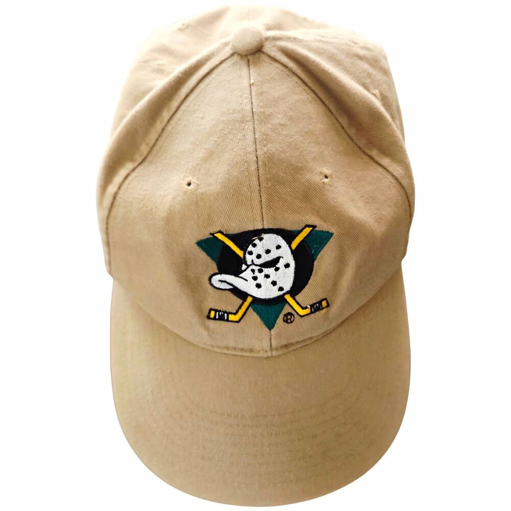 Anaheim Ducks Mighty Ducks National Hockey League NHL Adjustable Cap Hat Beige